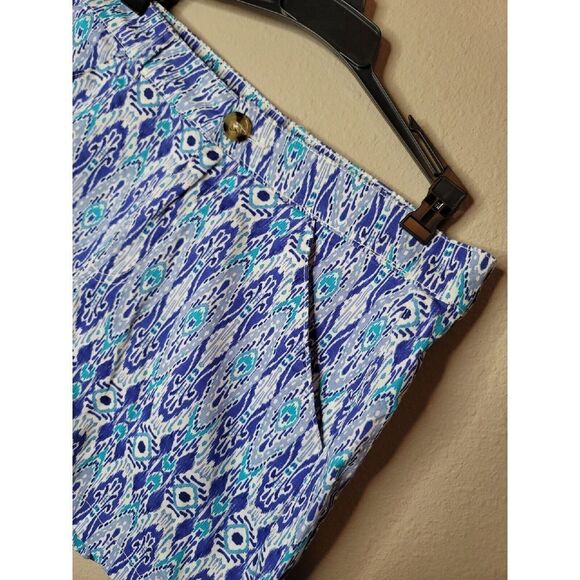 Caribbean Joe NWT Women's Blue Hue Abstract Shorts Size 8 NEW t8 - Picture 3 of 6